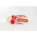  Louis Vuitton Leather lace up Fashionable Board Shoes Red 51BCOLRB