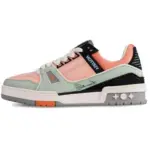 Louis Vuitton LV Trainer Orange Teal Vintage 1ACEFX
