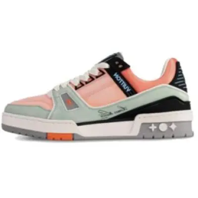 Louis Vuitton LV Trainer Orange Teal Vintage 1ACEFX 01