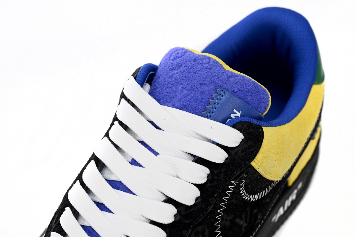  Louis Vuitton x Nike Air Force 1 Silver Yellow  1A9VCH