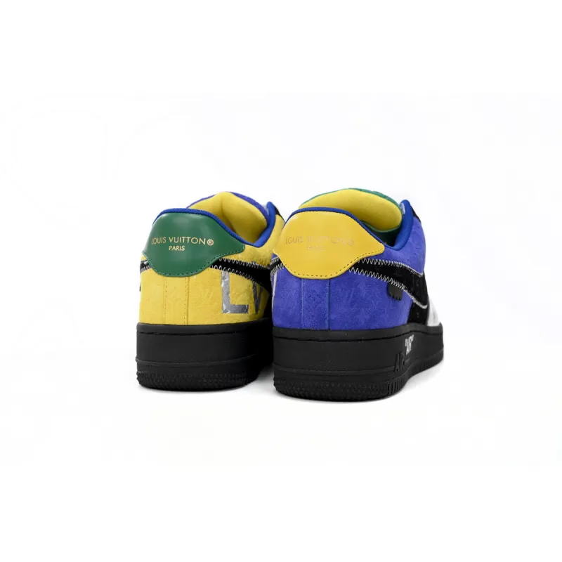  Louis Vuitton x Nike Air Force 1 Silver Yellow  1A9VCH