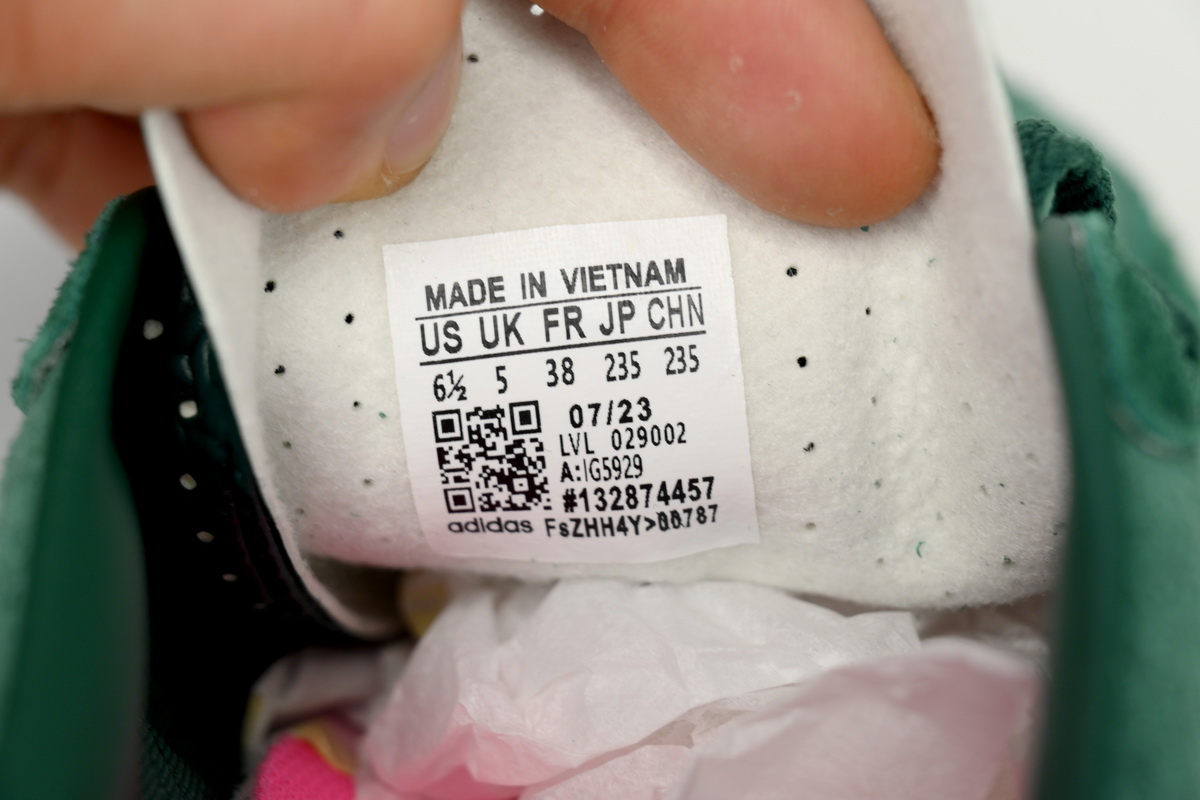 adidas Gazelle Indoor Collegiate Green Lucid Pink (Women's)  IG5929 