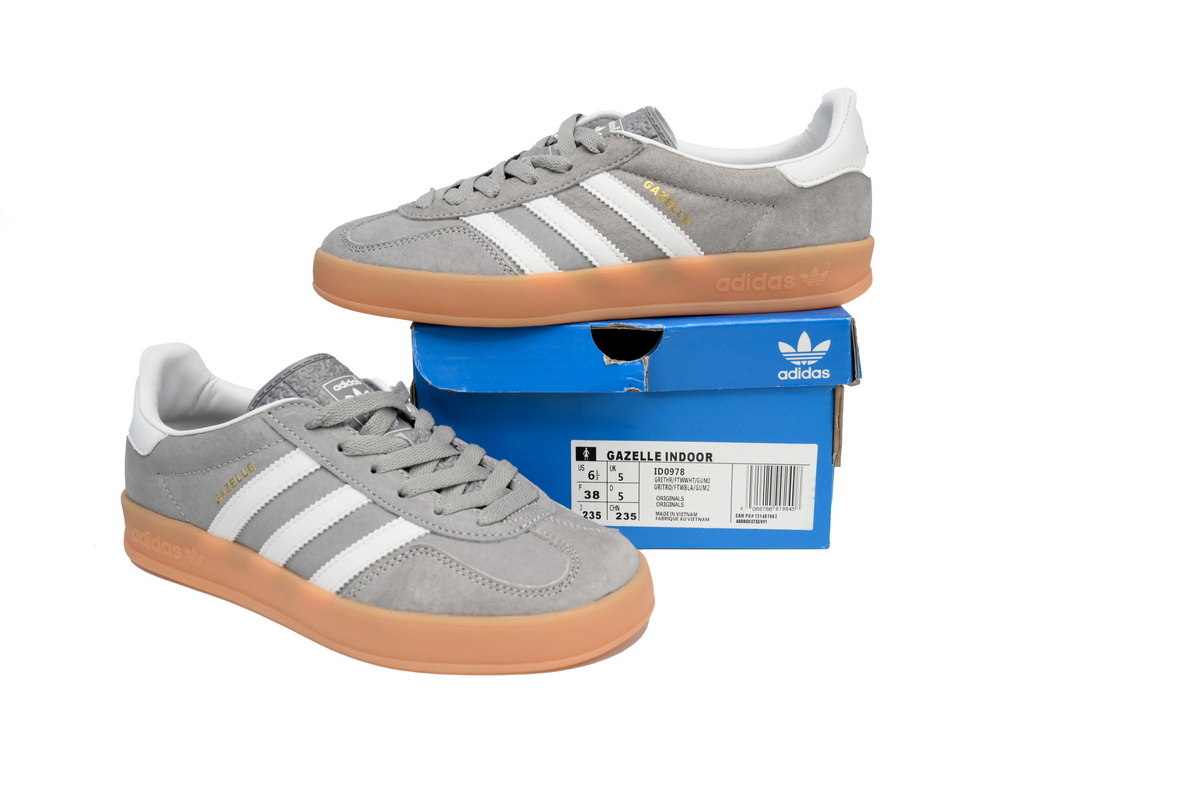 adidas Gazelle Indoor Low Grey Three Gum  ID0978 