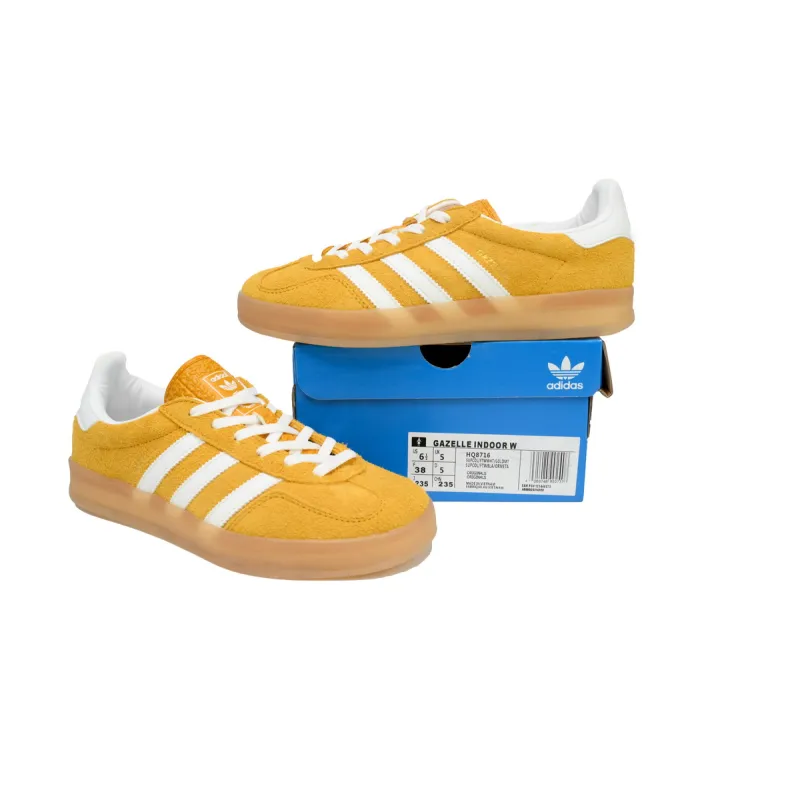 adidas Gazelle Indoor Orange Peel White (Women's)  HQ8716 