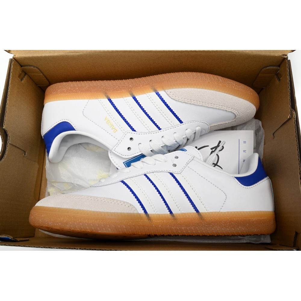 adidas Samba Leather Cloud White Lucid Blue  IG2339