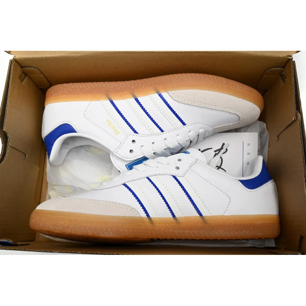 adidas Samba Leather Cloud White Lucid Blue  IG2339