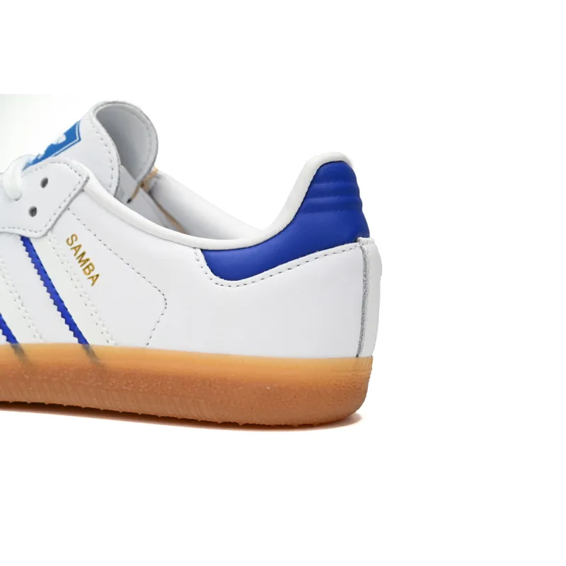 adidas Samba Leather Cloud White Lucid Blue  IG2339