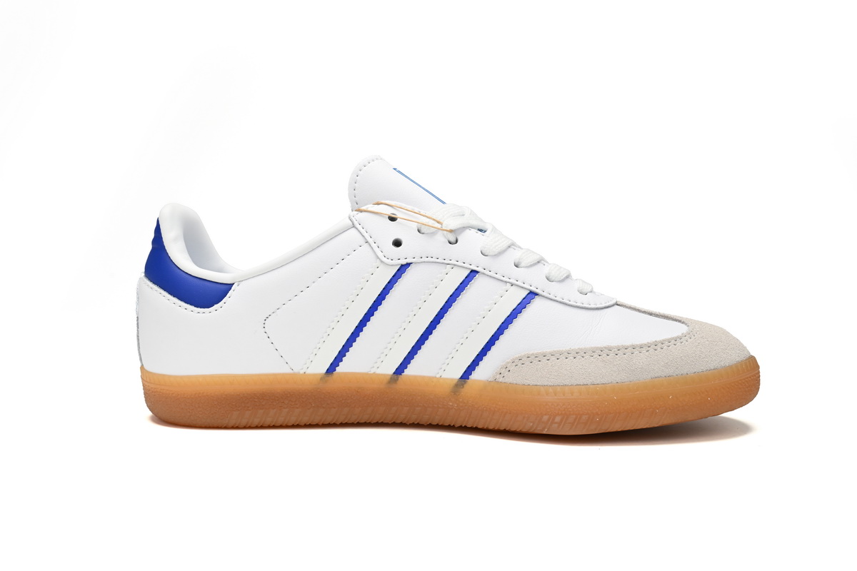 adidas Samba Leather Cloud White Lucid Blue  IG2339