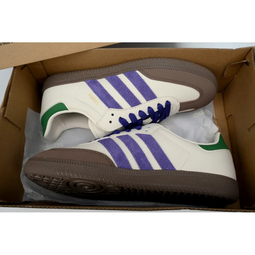 adidas Samba OG Off White Core Purple Green Brown (Women's)  ID8349