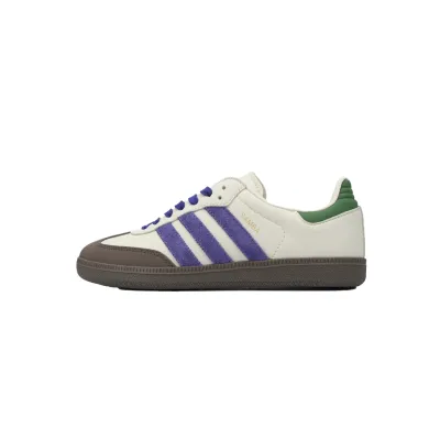 adidas Samba OG Off White Core Purple Green Brown (Women's)  ID8349 01
