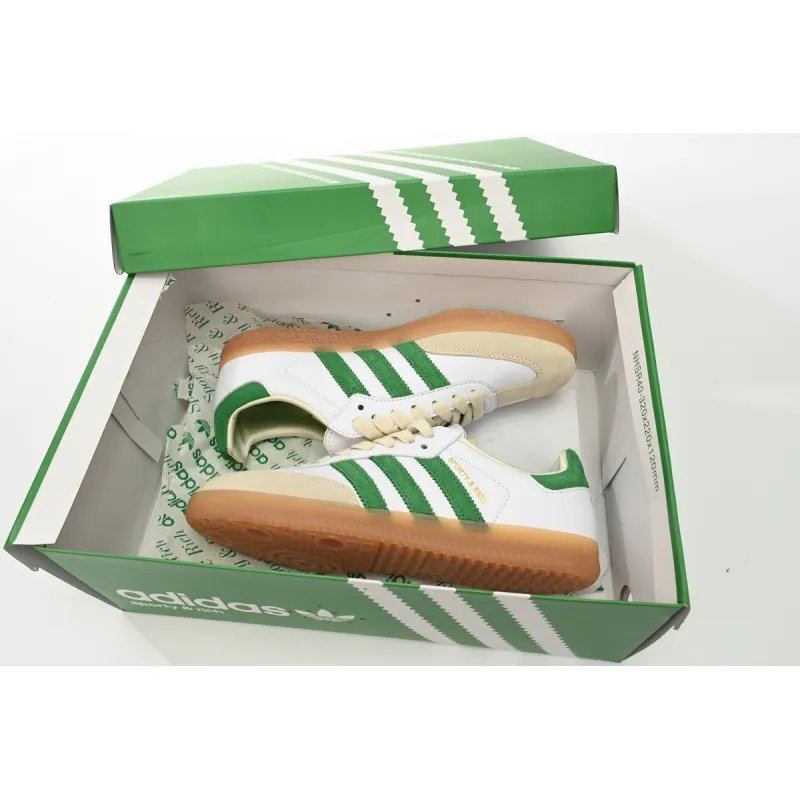 adidas Samba OG Sporty & Rich White Green HQ6075