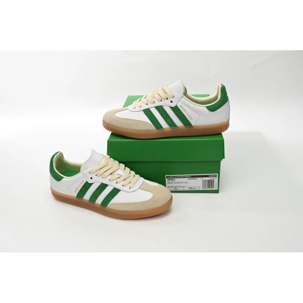 adidas Samba OG Sporty & Rich White Green HQ6075