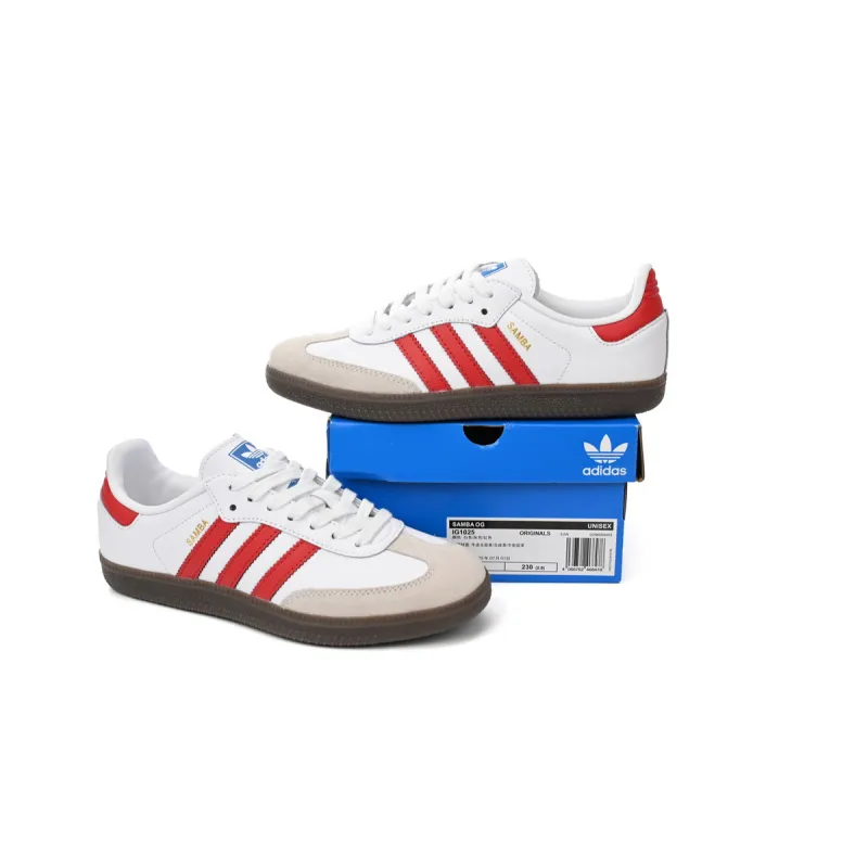 adidas Samba OG White Better Scarlet  IG1025 
