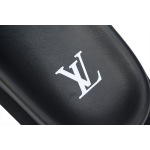 LOUIS VUITTON Miami Velcro Flip Flops Flocking blackslide