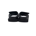 LOUIS VUITTON Miami Velcro Flip Flops Flocking blackslide