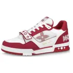Louis Vuitton Trainer Red Monogram Denim 1ABLXI