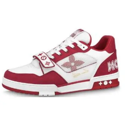 Louis Vuitton Trainer Red Monogram Denim 1ABLXI 01