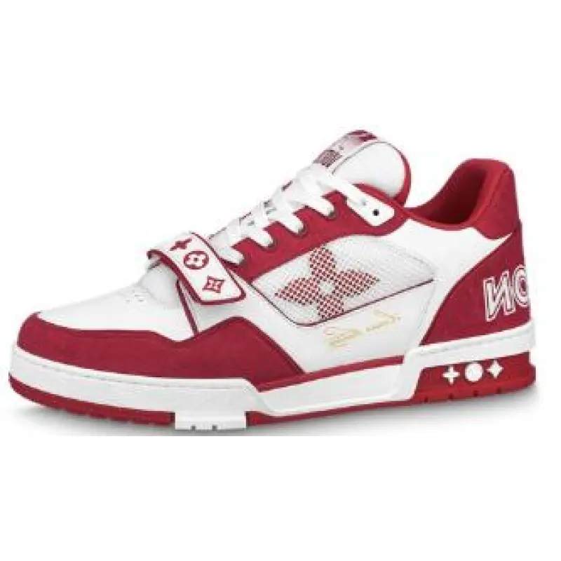 Louis Vuitton Trainer Red Monogram Denim 1ABLXI