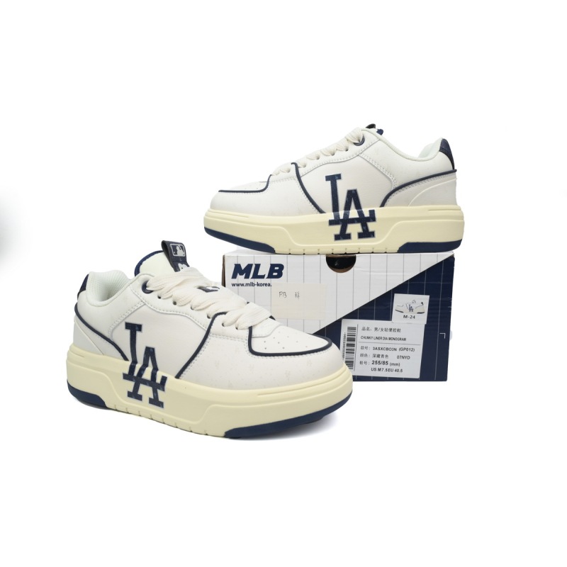 Giày MLB Chunky Liner Basic Dodgers 'White Navy' 3ASXCBO3N-07NYD 