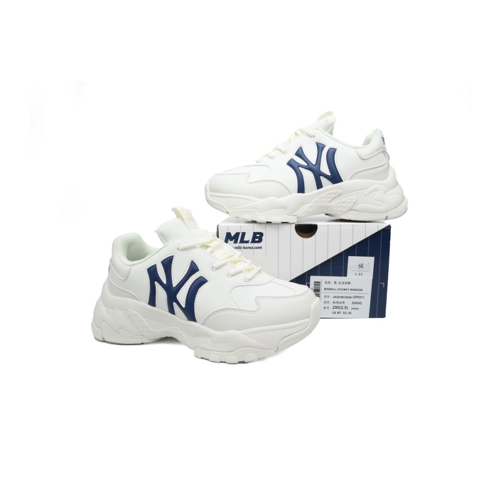 Giày MLB Chunky Liner Basic New York Yankees Sneaker 3ASHBCW3N-50WHS 