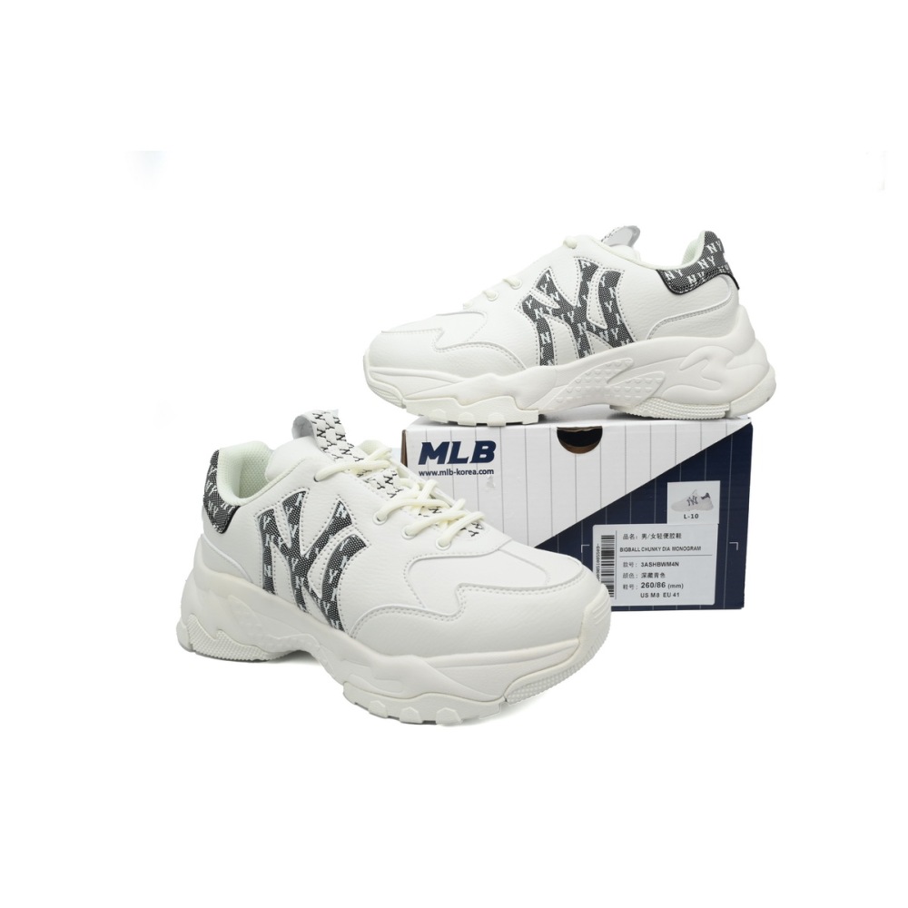 Giày MLB Chunky Window Monogram New York Yankees Black 3ASHBWM4N 