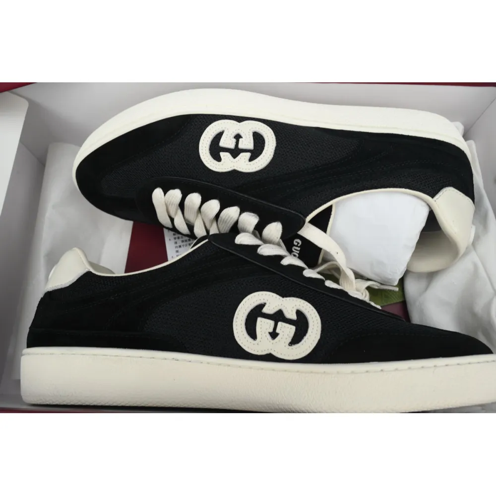 Gucci Interlocking Black Suede