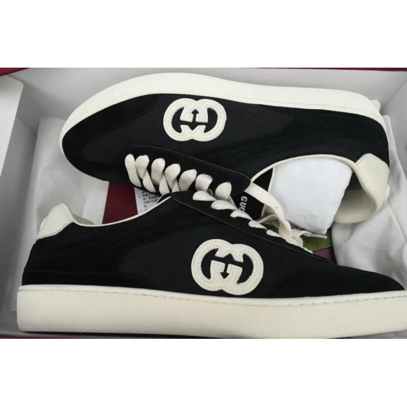 Gucci Interlocking Black Suede
