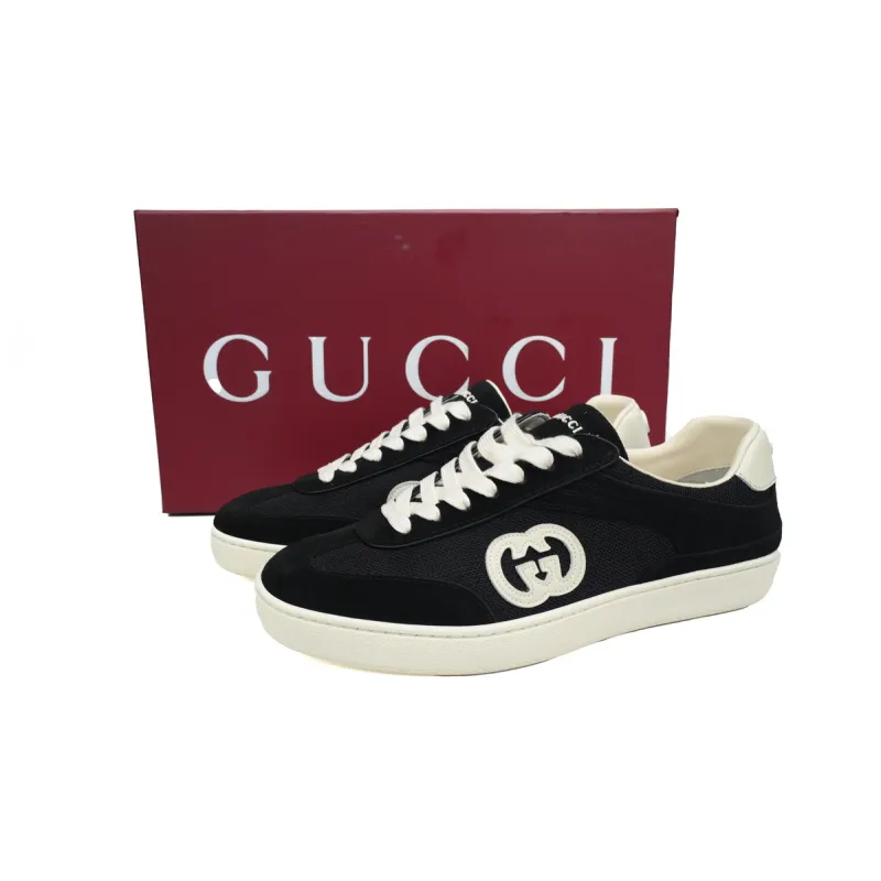 Gucci Interlocking Black Suede