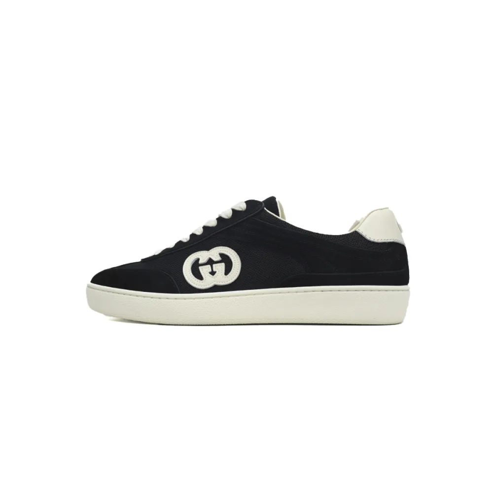 Gucci Interlocking Black Suede