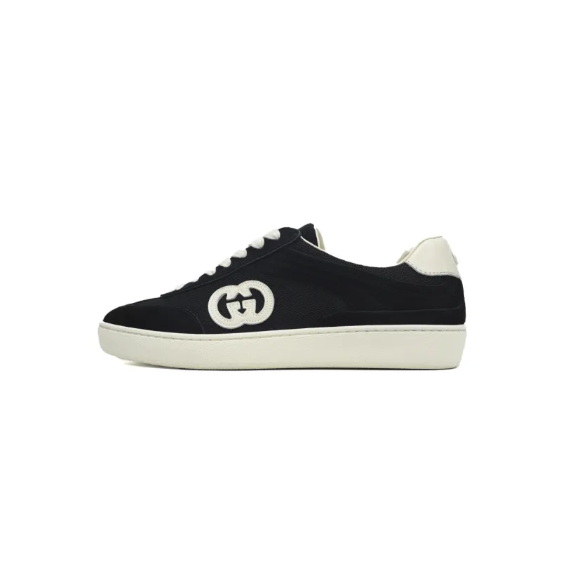 Gucci Interlocking Black Suede