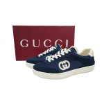 Gucci Interlocking Dark Blue Suede