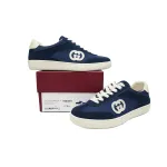 Gucci Interlocking Dark Blue Suede