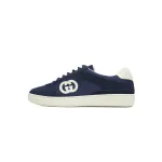 Gucci Interlocking Dark Blue Suede