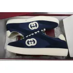 Gucci Interlocking Dark Blue Suede