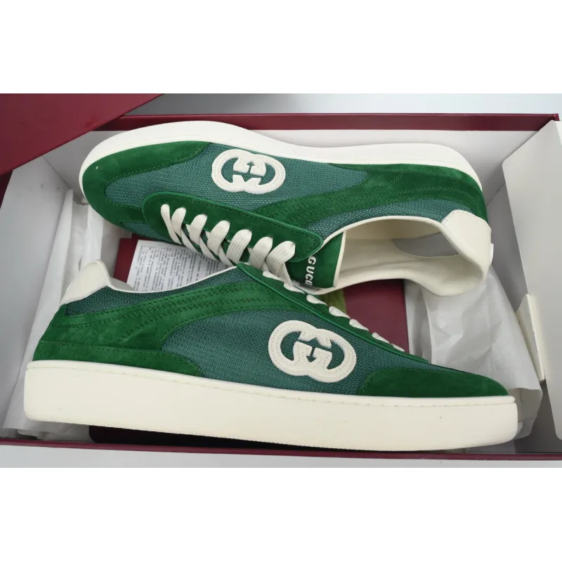 Gucci Interlocking Green Suede