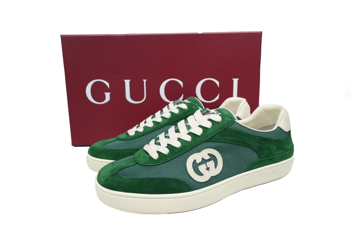Gucci Interlocking Green Suede
