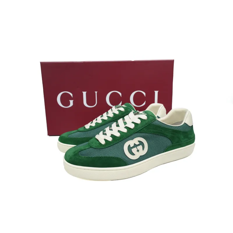 Gucci Interlocking Green Suede