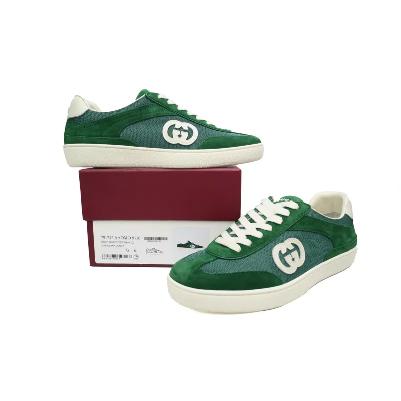 Gucci Interlocking Green Suede