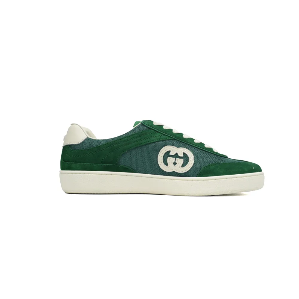 Gucci Interlocking Green Suede