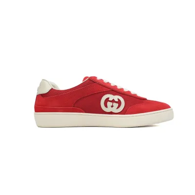 Gucci Interlocking Red Suede 02