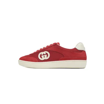 Gucci Interlocking Red Suede 01