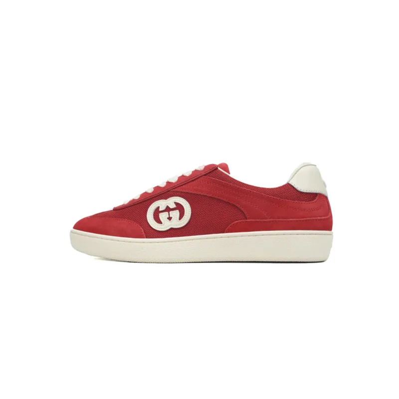 Gucci Interlocking Red Suede