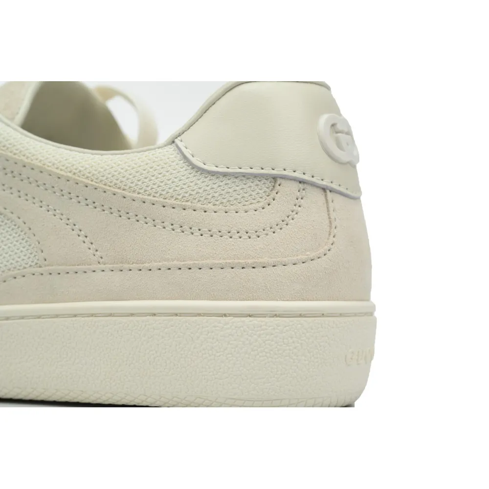 Gucci Interlocking White Suede