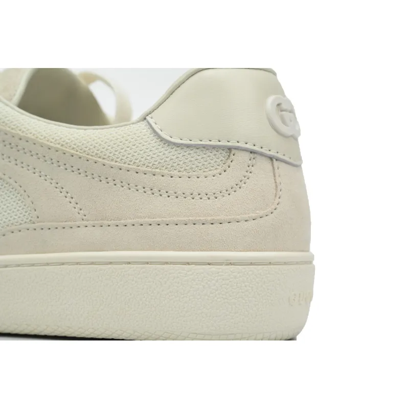 Gucci Interlocking White Suede