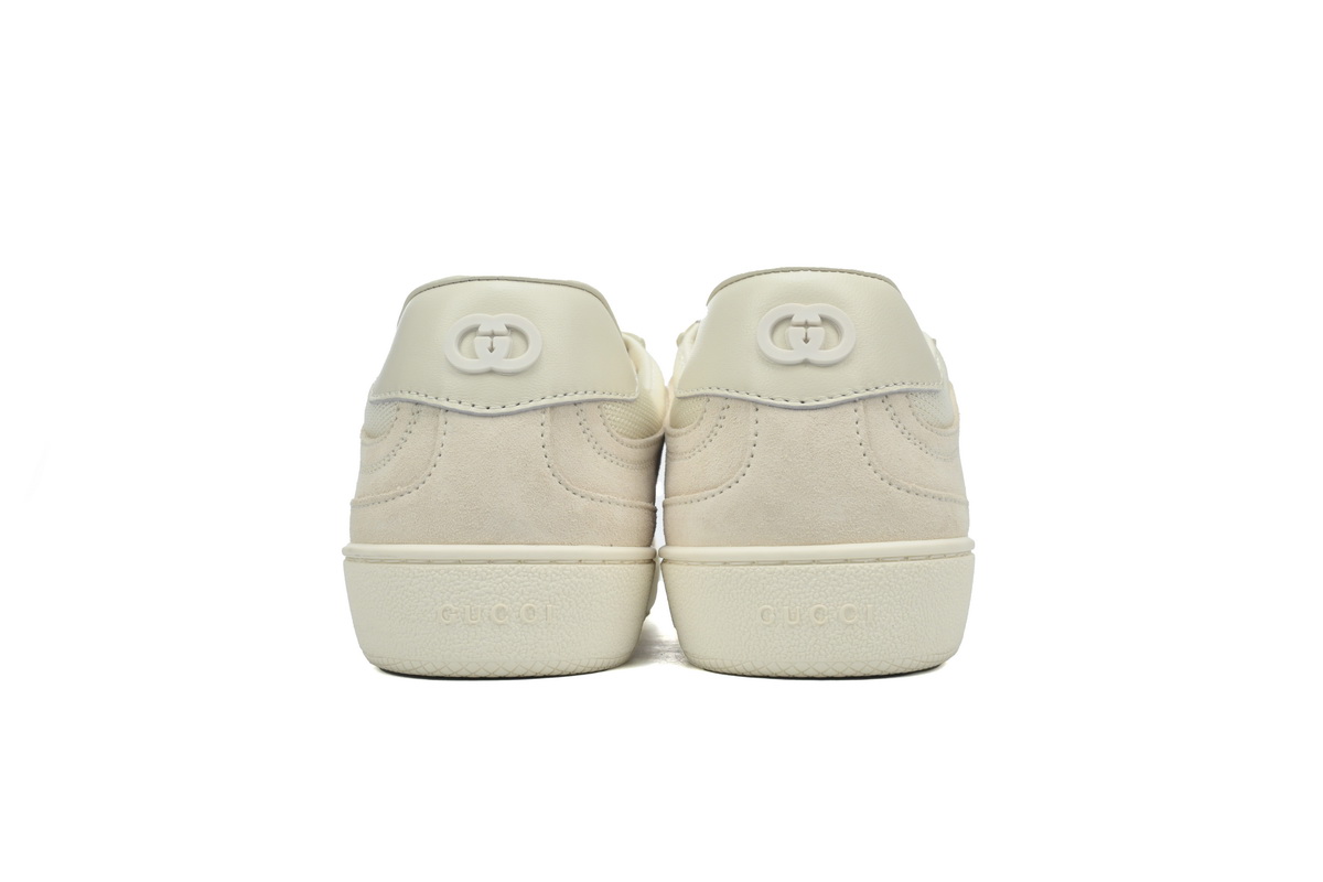 Gucci Interlocking White Suede