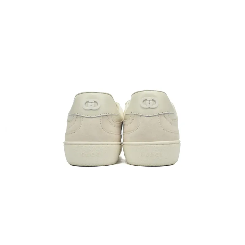 Gucci Interlocking White Suede