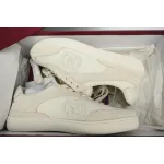 Gucci Interlocking White Suede