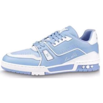 Louis Vuitton LV Trainer #54 Light Blue White 1AAHSJ 01