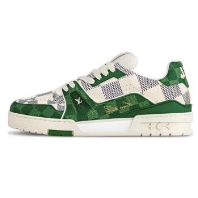 Louis Vuitton LV Trainer Damier White Green 1AC58D 01