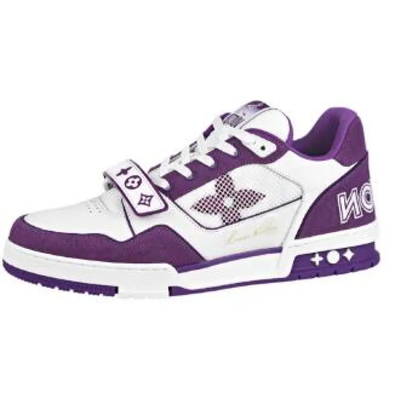 Louis Vuitton LV Trainer Monogram Strap White Purple 1ABLYN
